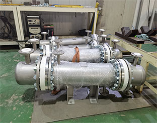 Silicon carbide heat exchanger series